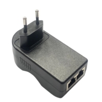 Adaptador PoE RJ45 con Certificación CE, 100-240 Vca a 24 V 1 A, 48 V 0.5 A, Inyector Gigabit PoE para Cámara Inalámbrica, Switch de Red, AP