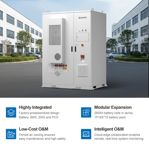 Ngoài Trời Có thể xếp chồng bess 215kwh 500kwh 1mwh tất cả trong một pin 280ah cho các ứng dụng lưu trữ năng lượng phi tập trung và microgrid - Product Image 4