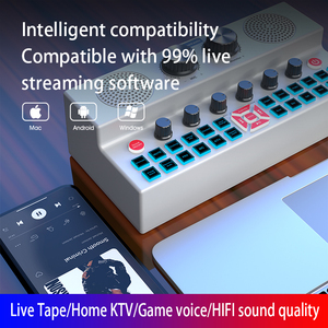 Tarjeta de Sonido Profesional SY7 con Altavoz, Micrófonos Inalámbricos Duales con Cancelación de Ruido para <span class=keywords><strong>Karaoke</strong></span>, Streaming y Podcasting - Product Image 3