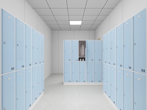 <span class=keywords><strong>Armoire</strong></span> de vestiaire moderne en acier inoxydable personnalisée pour les hôpitaux, les cabinets médicaux, les chambres de patients - Écologique - Product Image 5