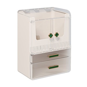 Cosmetic <b>Storage</b> Box Transparent <b>Plastic</b> Desktop Organizer With <b>Drawers</b> For Bedroom Makeup <b>Storage</b> - Product Image 4
