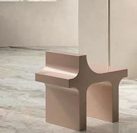 Idao – Nouveau Tabouret d'Entrée en Acrylique Mat Style Français Populaire, Design Pratique, Banc d'Art en Acrylique pour Salon, Table Basse