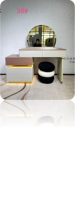 Coiffeuse blanche moderne avec miroir LED et tiroirs de rangement, ensemble de coiffeuse avec tabouret pour chambre à coucher, vente en gros