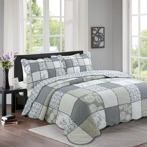 Sang trọng bán buôn ưa thích chần lót Muslin tấm ga trải giường Cover Set chắp vá Duvet bedspread Set sang trọng thoải mái bedding Set - Product Image 6