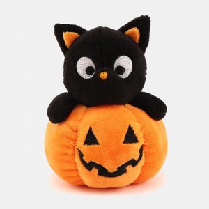 Peluche di Halloween: Gatto Zucca Fantasma, Animali di Peluche Morbidi in Cotone, Decorazioni da Tavolo per Feste di Halloween - Product Image 3
