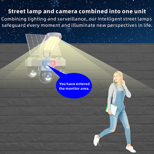 New Triple Lens Solar Street <b>Light</b> <b>Camera</b> Full Color Night 360 PTZ Outdoor <b>Security</b> <b>Camera</b> V380 Pro Farm Yard Road Monitoring - Product Image 4