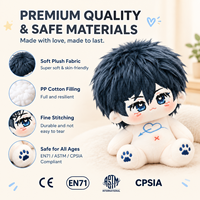 Figurine en peluche personnalisée en coton pour enfants, adolescents, fans, cadeau, jouet doux, fabricant en gros, OEM, ODM