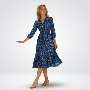 Vestido Midi Estampado Floral Elegante para Mujer, Ropa Casual de Verano para Fiestas, Vestido Ecológico de Moda para Mujeres y Niñas - Product Image 1