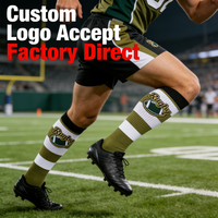 Chaussettes de football compressives et rembourrées anti-choc avec zones de protection contre les impacts pour la prévention des blessures lors des tackles – Idéales pour les amateurs de sports d'élite au printemps