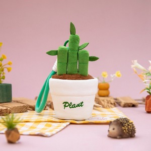 卸売複数デザインミニ植物鉢植えぬいぐるみキーホルダーバックパックペンダントカスタムぬいぐるみキーホルダー - Product Image 5