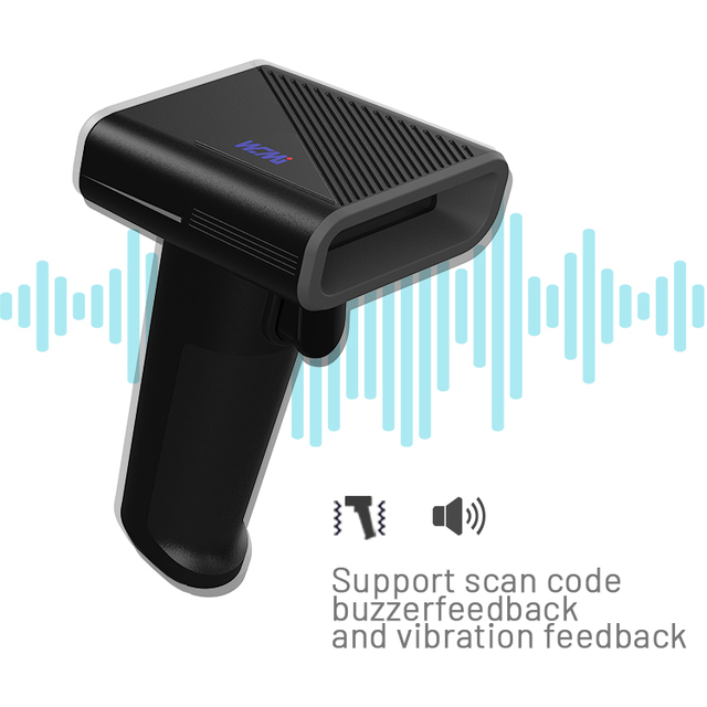 12 Hours Battery Life Wireless 2D Barcode Scanner with Charging Stand or Supermarket Retail