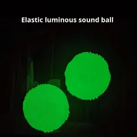 Balle élastique fluorescente luminescente TPR Jouet pour chien pour le grincement des dents et le soulagement du stress
