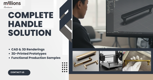 מט שחור מאטי ארון ידיות מטפל סגסוגת אבץ מטבח מגירת שידה מכשיר יהירות מושך עבור חדר שינה שימוש במפעל דקורטיבי - Product Image 5