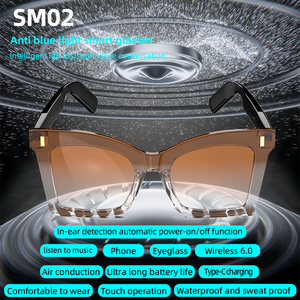 Nouvelles lunettes audio intelligentes SM02, style sport, sans fil 6.0, étanches, longue durée de vie de la batterie, conduction d'air, contrôle tactile - Product Image 6