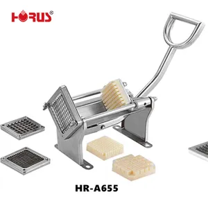 Horus HR-655 Handmatige Aardappelsnijmachine Commerciële Roestvrijstalen Groentesnijder Aardappelveer Snijmachine Te Koop