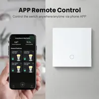 Interrupteurs intelligents RKHK 1/2/3/4 voies, interrupteur tactile WiFi, capteur de température et d'humidité, contrôle Tuya, Alexa, 220V