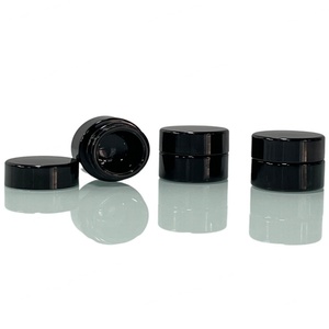 Skincare Cream <b>Container</b> 5g Black UV Protection <b>Small</b> Pot Glass Cosmetic Jar 5ml Dark Violet Glass Jars With Lids - Product Image 2