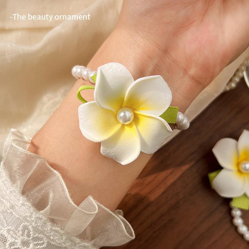 Bracelet en perles de fleur d'oeuf, corde de tête à double usage