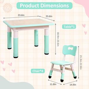 Meubles de chambre pour garderie et école pour enfants, écologiques, durables, réglables en <span class=keywords><strong>hauteur</strong></span>, bureau de dessin et d'étude pour enfants en plastique - Product Image 6