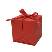 Boîte cadeau fleurie Chengruo en promotion, double ouverture sur deux côtés, surprise, gaufrage, boîtes rigides recyclables, emballage cadeau