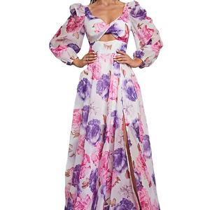 Abito floreale donna donna tale taglie forti Maxi abiti lunghi elegante abito da donna Grande abito da sera lungo - Product Image 2