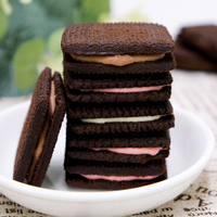 Collations asiatiques, bactéries lactiques, saveur fraise, biscuits au cacao noir, 62g, de la meilleure qualité