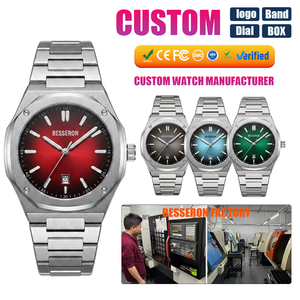 Relojes de Cuarzo para Hombre con Logotipo Personalizado al por Mayor, Función GMT, Doble Zona Horaria, Acero Inoxidable 316, Reloj Resistente al Agua 5ATM - Product Image 1