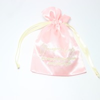 Sac à poussière en satin de soie imprimé personnalisé pour sous-vêtements en tissu, emballage de cheveux de chaussure, sacs-cadeaux, sacs à bijoux brodés