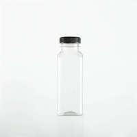 Bouteille de jus en PET de qualité alimentaire avec bouchon à vis en PP et impression sérigraphique pour boissons gazeuses et eau
