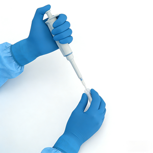 Gants en latex stériles jetables sans poudre pour <span class=keywords><strong>chirurgie</strong></span>, fournisseur en gros, gants en latex pour hôpitaux, gants bleus - Product Image 4