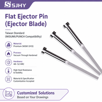 Pasador Expulsor Plano de Alta Precisión SKD61 48-52HRC, Cuchilla Expulsora Endurecida al Vacío