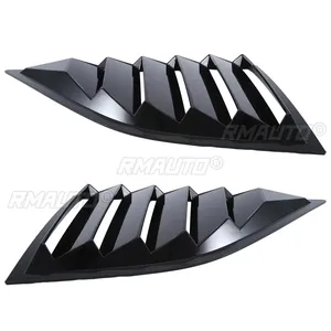 For Dodge Challenger 2008-2023 Car <b>Window</b> Shutter XE V4 Style Rear Side <b>Vent</b> Louver Cover Trim Auto Parts Carbon Fiber Paint - Product Image 2