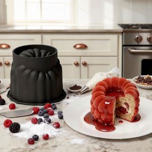 Tangchu Creative Raspberry Silicone Cake & Mousse Dessert Mold 4inch Oven Safe Individually <b>Wrapped</b> for Cross-Border Sales - Product Image 1