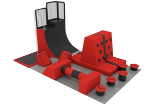Parcours d'obstacles commercial en bois avec rembourrage souple, plateforme d'escalade, poutre d'équilibre, compétition, gymnase, 8-30 ans, CE ASTM NW2026 - Product Image 2