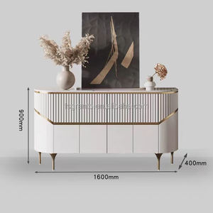 סלון ביתי מינימליסטי ריהוט חדר אוכל צד ארון אחסון מטבח השיש העליון קונסולה שולחן - Product Image 5