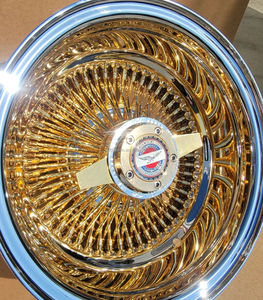 Nouvelles jantes en acier 13x7 légères de luxe pour voiture, à rayons profonds, finition chromée, couleur Or Zenith, ajustement universel - Product Image 4