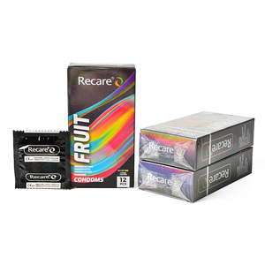 Préservatifs Recare Color Plain Fruit Flavor 0,06 mm ultra fins, 3 couleurs, 12 pièces par boîte, vente en gros - Product Image 4