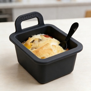 Moule à pochons en silicone réutilisable OEM, tasses en silicone pour usage domestique, compatibles lave-vaisselle, pour friteuse à air, four, micro-ondes et cuisson en plat. - Product Image 4