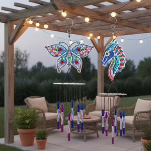LS Nieuwe Kolibrie Hangende 5D DIY Diamantgeschilderde Dieren Windgong Vlinder Vogel Hangdecoratie Huisdecoratie - Product Image 5