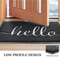 Tapis de bienvenue modernes pour entrée, en PVC, à motif hélicoïdal, personnalisables, avec design « Hello », antidérapants, à motif géométrique, écologiques, imperméables et résistants aux animaux domestiques