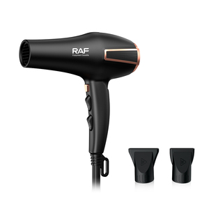 ไดร์เป่าผมพลาสติก RAF 2200W สำหรับโรงแรม ร้านเสริมสวย บ้านพัก ท่องเที่ยว ห้องน้ำ พร้อมปุ่มกดเดียวเปิด-ปิด ระบบทำความเย็น ดีไซน์พิเศษ ช่องลมออกเสียงเบา รุ่น S - Product Image 1