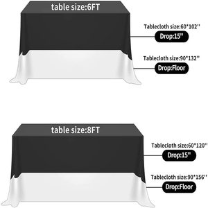 Nappe rectangulaire en velours 60*102 pouces | Idéal pour la <span class=keywords><strong>table</strong></span> de <span class=keywords><strong>buffet</strong></span>, les fêtes, le dîner de vacances, le mariage et la baby shower - Product Image 4