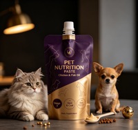 Sachet Doypack Personnalisé en Plastique Qualité Alimentaire pour Friandises Liquides et Pâtes pour Chats et Chiens