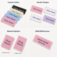Étiquettes suspendues personnalisées en papier écologique de qualité supérieure, imprimées avec logo, étiquette de vêtement personnalisée, design personnalisé, étiquette rose pour t-shirt