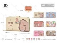 Portafoglio con un solo bottone in stile cartoon, di medie dimensioni, unisex, per uso quotidiano, in materiale PU - Product Image 1