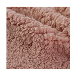 jacket pullover blanket material 100% polyester knitted soft sherpa fleece fabric