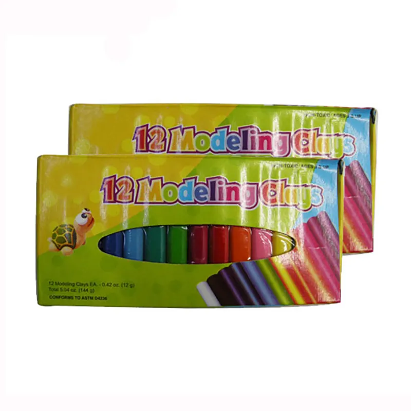 DMO Yiwu Bobao factory supply funny non-toxic 10 colors 500g set pack educational school plasticine modeling clay for kids