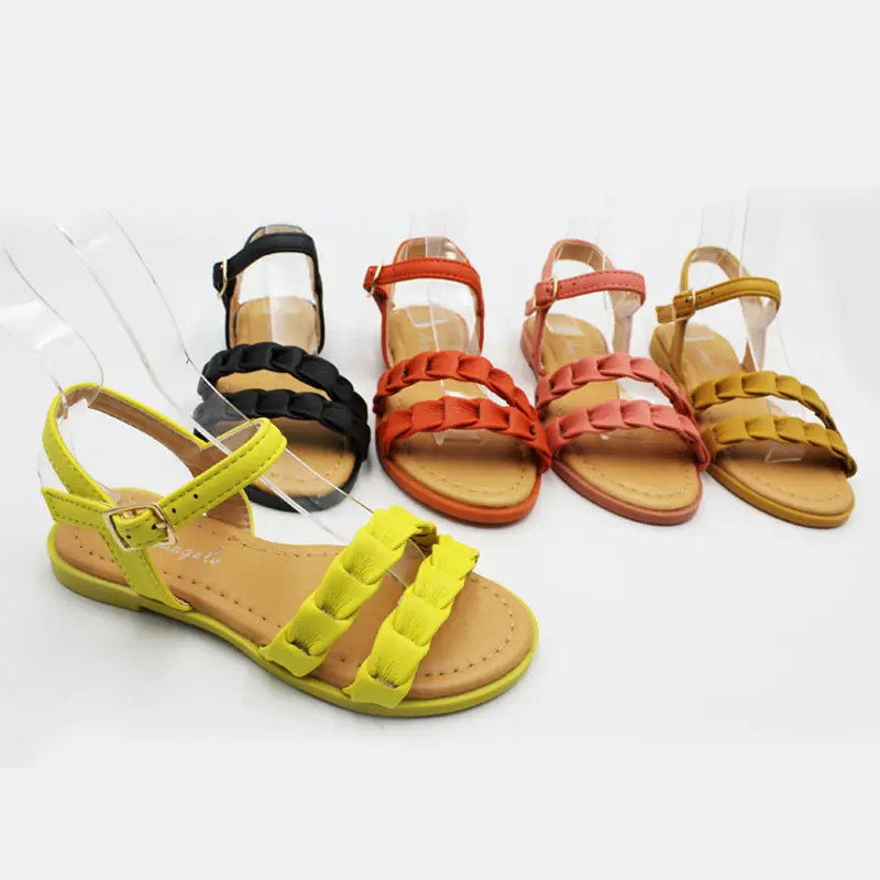 Girls Sandals Open Toe Cute Flats Dress Sandals Cross Strappy Summer Shoes Toddler/Little Kid/Big Kid