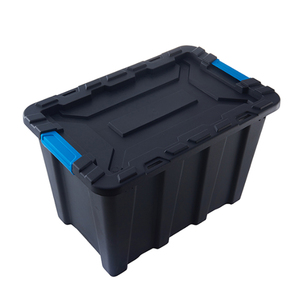 Custom 55l stackable heavy duty plastic storage tool box with handle