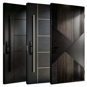 Cửa ra vào an ninh hiện đại bằng thép không gỉ cao cấp kiểu Ý, thiết kế tùy chỉnh, cửa đôi mở quay, chống cháy, dùng cho lối vào chính. - Product Image 1